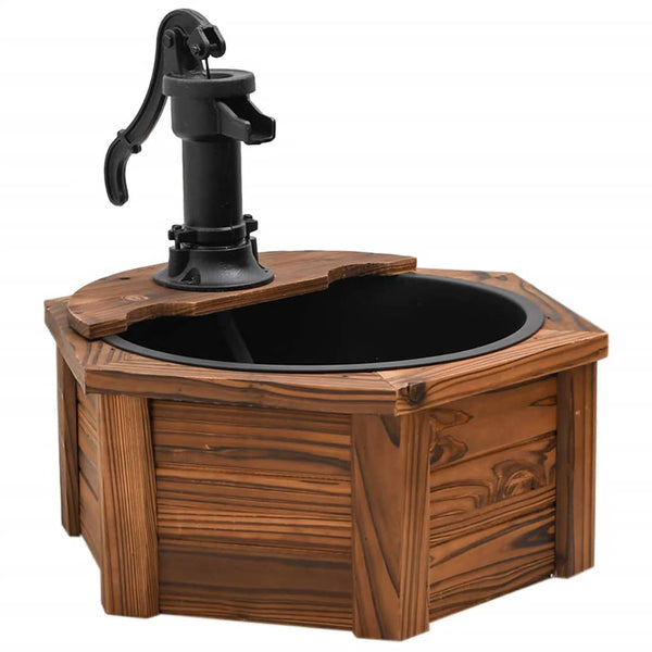 Water Fountain With Pump 57X57x53 Cm Solid Wood Fir Outdoor Fountains