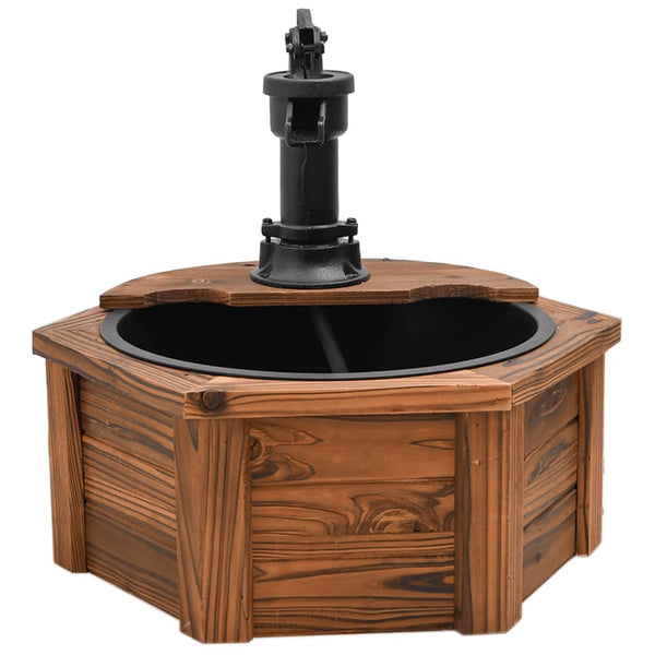 Water Fountain With Pump 57X57x53 Cm Solid Wood Fir Outdoor Fountains