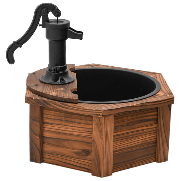 Water Fountain With Pump 57X57x53 Cm Solid Wood Fir Outdoor Fountains