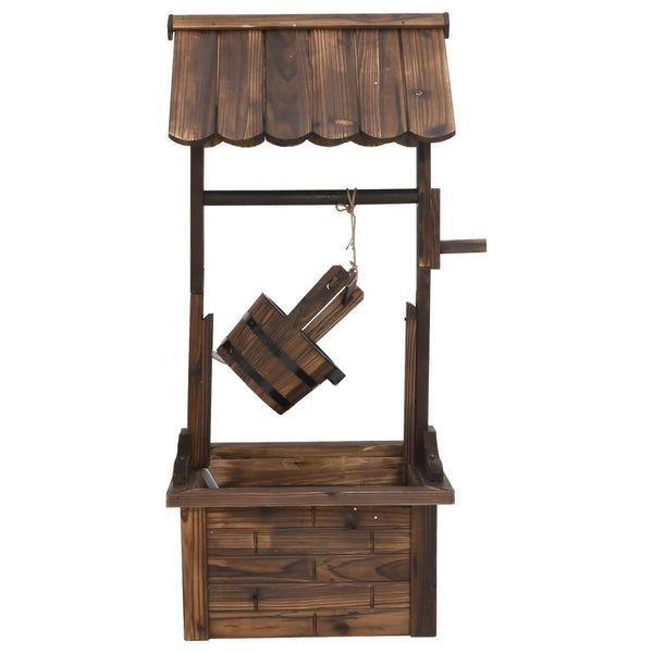 Wishing Well Fountain With Pump 57X50x112 Cm Solid Wood Fir Outdoor Fountains