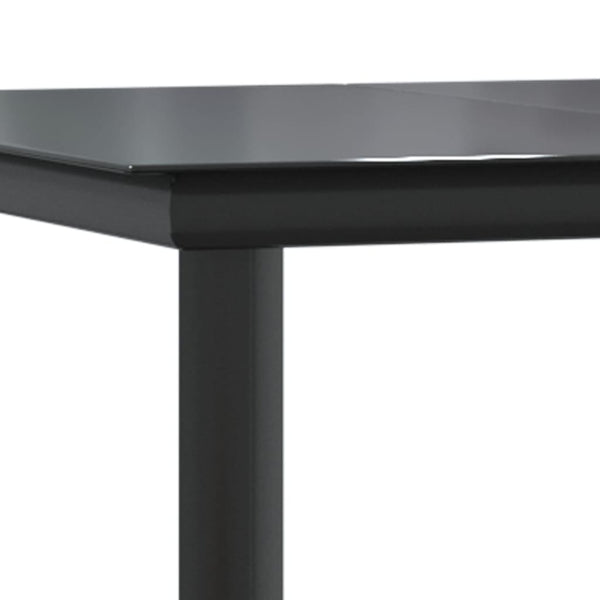 Vidaxl 7 Piece Garden Dining Set Black Steel And Textilene Outdoor Dining Sets