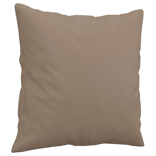 Vidaxl 2 Seater Sofa With Throw Pillows Cappuccino 120 Cm Faux Leather Sofas Armchairs & Couches