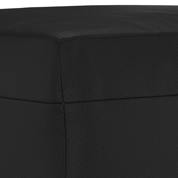 Vidaxl 3 Piece Sofa Set With Cushions Black Faux Leather Sofas Armchairs & Couches