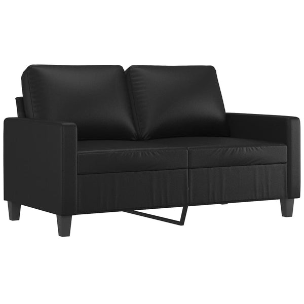 Sofas Armchairs & Couches 2 Piece Sofa Set With Cushions Black Faux Leather