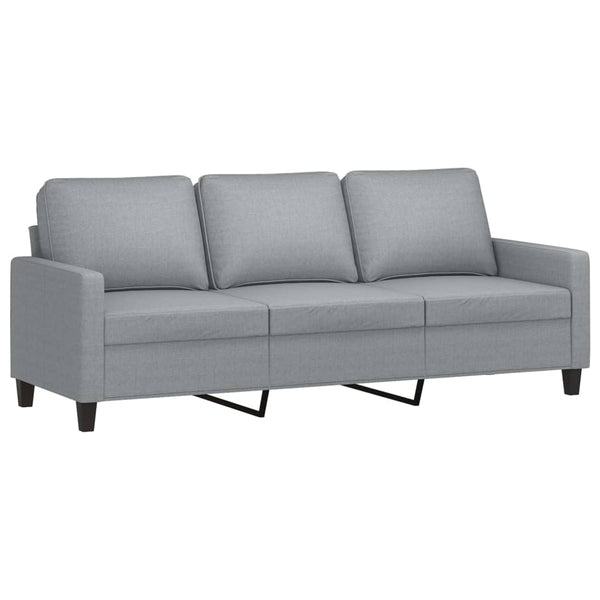 4 Piece Sofa Set With Cushions Light Grey Fabric Sofas Armchairs & Couches