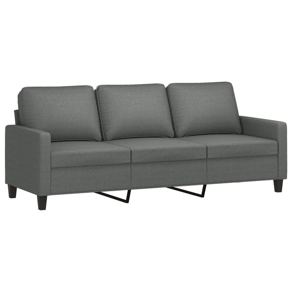 Vidaxl 3 Piece Sofa Set With Cushions Dark Grey Fabric Sofas Armchairs & Couches