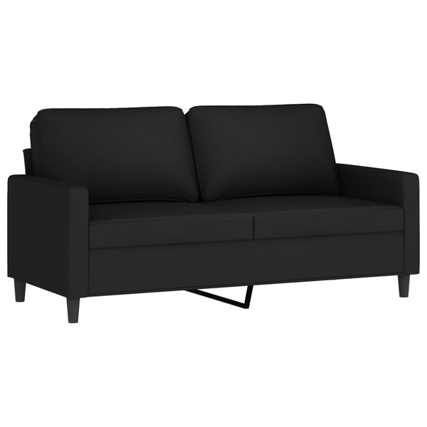 2 Piece Sofa Set With Cushions Black Velvet Sofas Armchairs & Couches