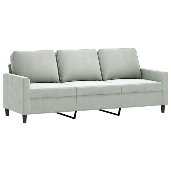 Vidaxl 2 Piece Sofa Set With Cushions Light Grey Velvet Sofas Armchairs & Couches