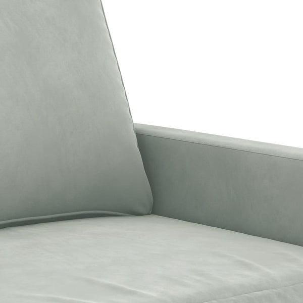 Vidaxl 3 Piece Sofa Set With Cushions Light Grey Velvet Sofas Armchairs & Couches