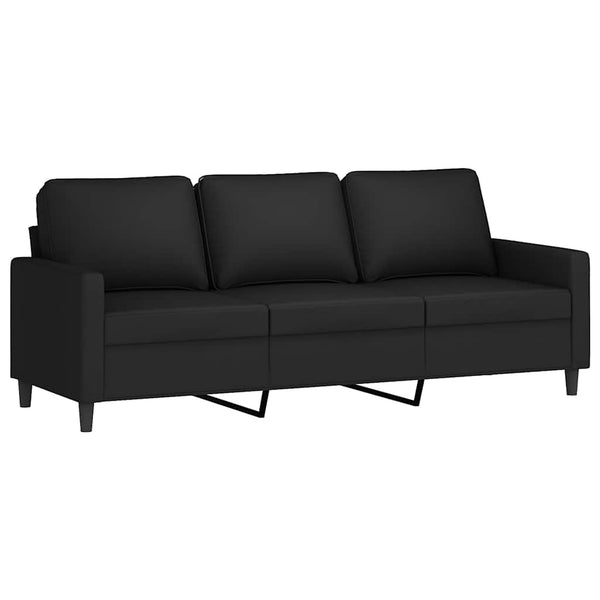Vidaxl 3 Piece Sofa Set With Cushions Black Velvet Sofas Armchairs & Couches