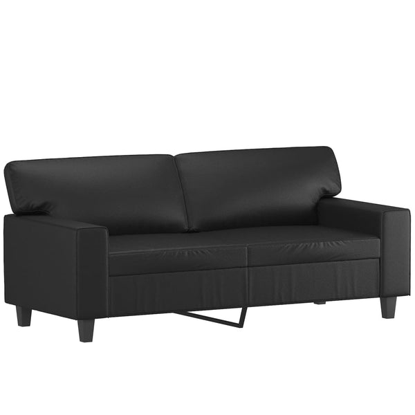 Vidaxl 3 Piece Sofa Set Black Faux Leather Sofas Armchairs & Couches