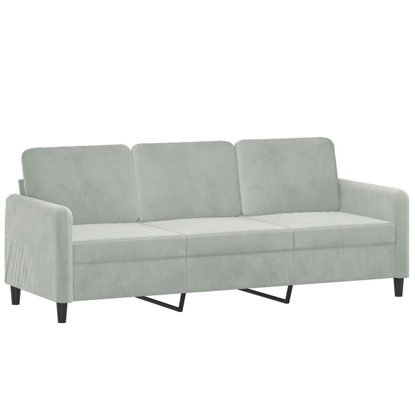 Vidaxl 2 Piece Sofa Set Light Grey Velvet Sofas Armchairs & Couches