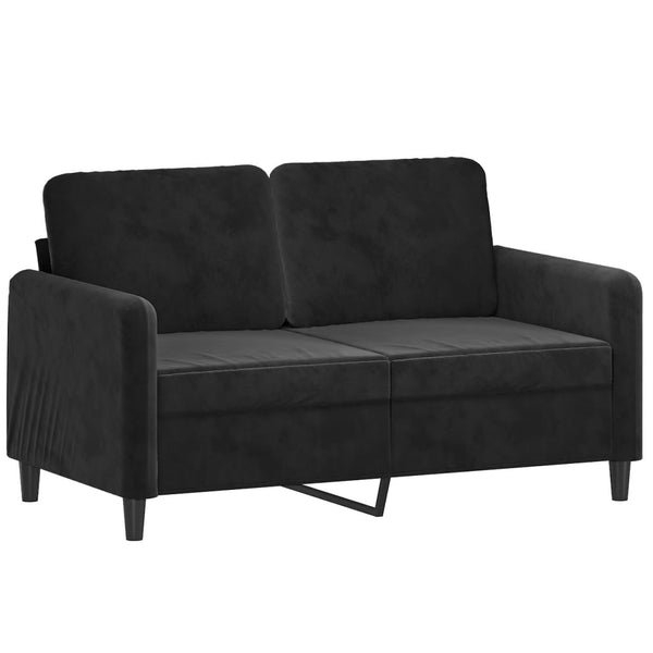 2 Piece Sofa Set Black Velvet Sofas Armchairs & Couches