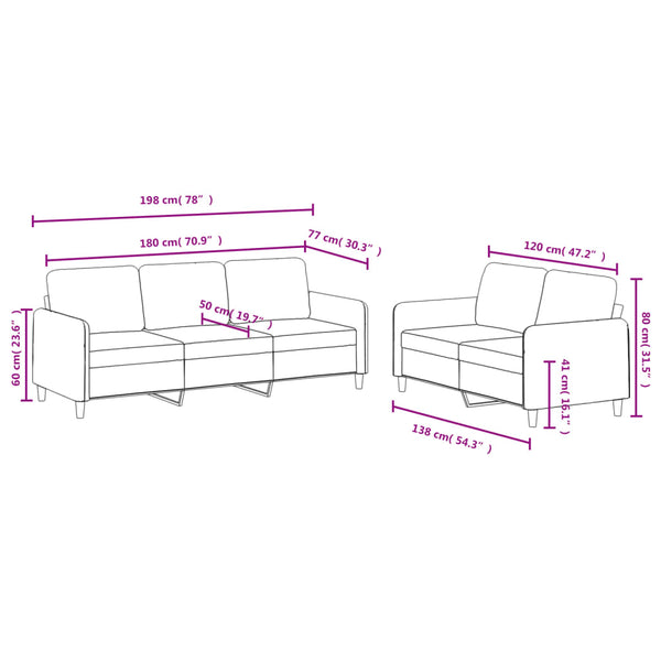 2 Piece Sofa Set Black Velvet Sofas Armchairs & Couches