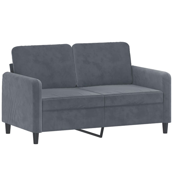 Vidaxl 3 Piece Sofa Set With Pillows Dark Grey Velvet Sofas Armchairs & Couches