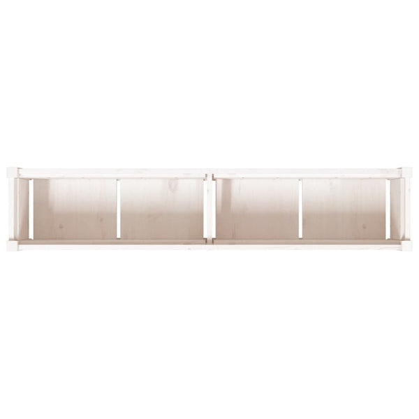 Garden Planter White 150X31x31 Cm Solid Wood Pine Planters & Vases
