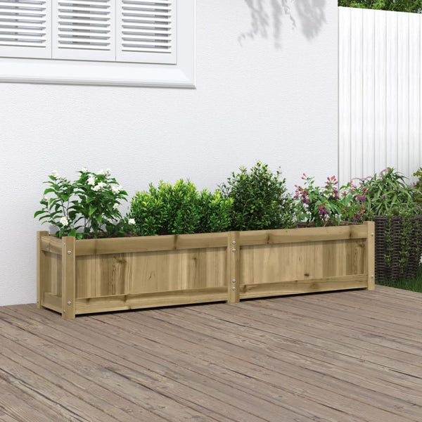 Garden Planter 150X31x31 Cm Impregnated Wood Pine Baskets Pots Window Boxes