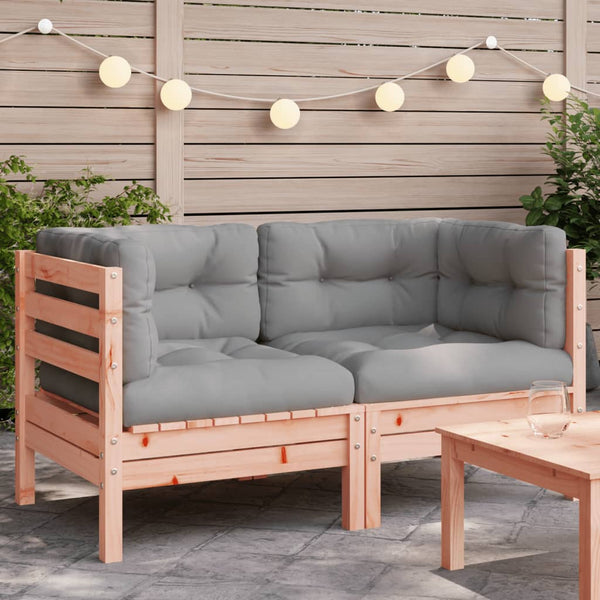 Garden Sofa Corner With Cushions 2 Pcs Solid Wood Douglas Camping Chairs
