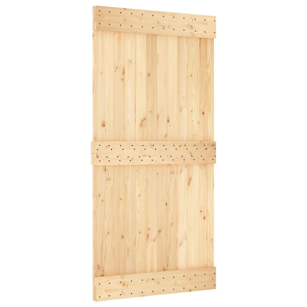 Sliding Door With Hardware Set 100X210 Cm Solid Wood Pine Sliding Door Hardware