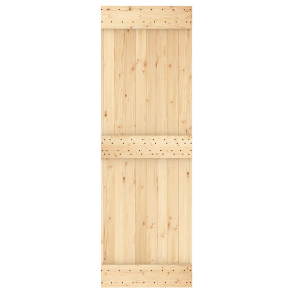 Sliding Door With Hardware Set 70X210 Cm Solid Wood Pine Sliding Door Hardware