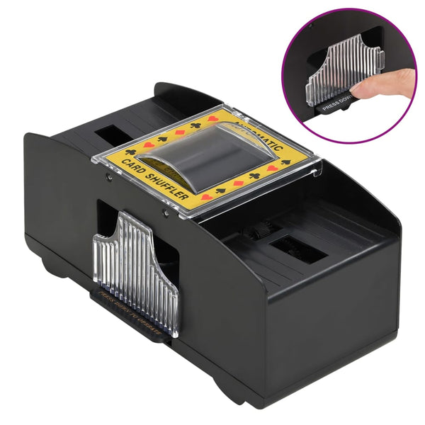 Vidaxl Automatic Card Shuffler Black 2 Decks Playing Cards