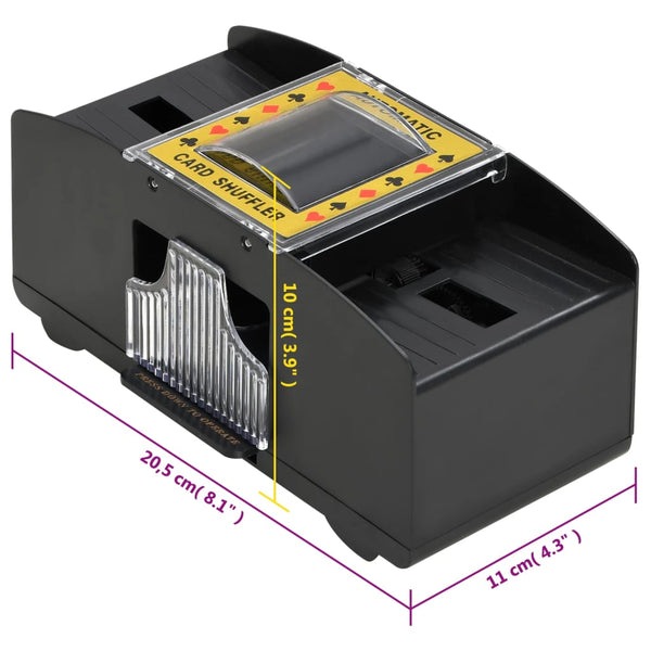 Vidaxl Automatic Card Shuffler Black 2 Decks Playing Cards