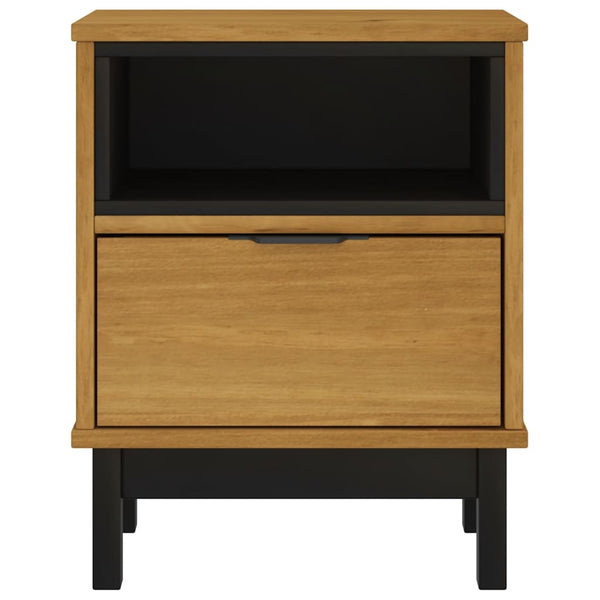 Vidaxl Bedside Cabinet Flam 40X35x50 Cm Solid Wood Pine Side Tables