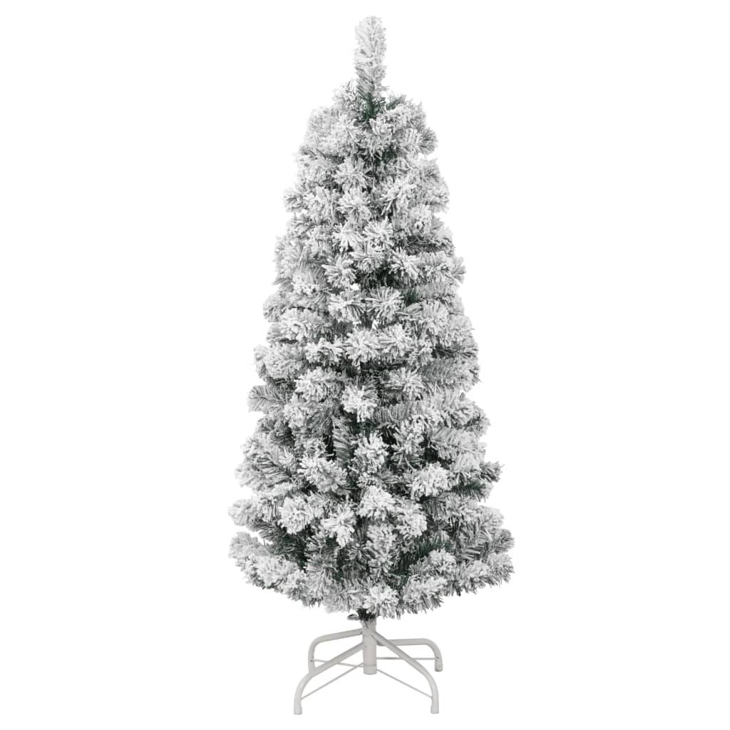 Artificial Hinged Christmas Tree With Flocked Snow 120 Cm Seasonal Decorations