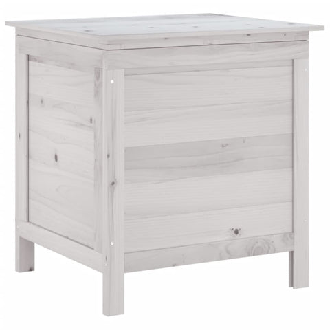Garden Storage Box White 50X49x56.5 Cm Solid Wood Fir Storage Deck Boxes