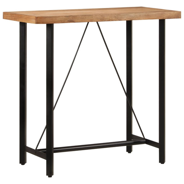 Bar Table 110X55x107 Cm Solid Wood Acacia And Iron Bar Tables