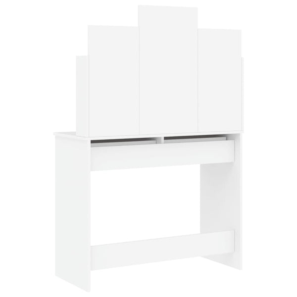 Dressing Table With Mirror White 96X39x142 Cm Dressing Tables