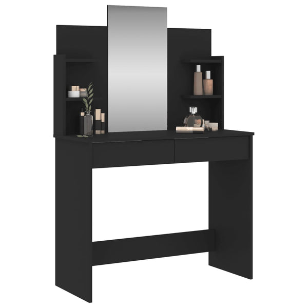 Dressing Table With Mirror Black 96X39x142 Cm Dressing Tables
