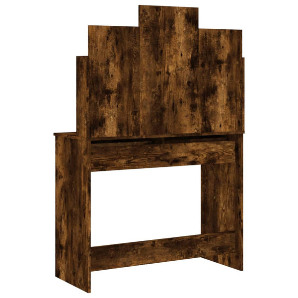 Dressing Table With Mirror Smoked Oak 96X39x142 Cm Dressing Tables