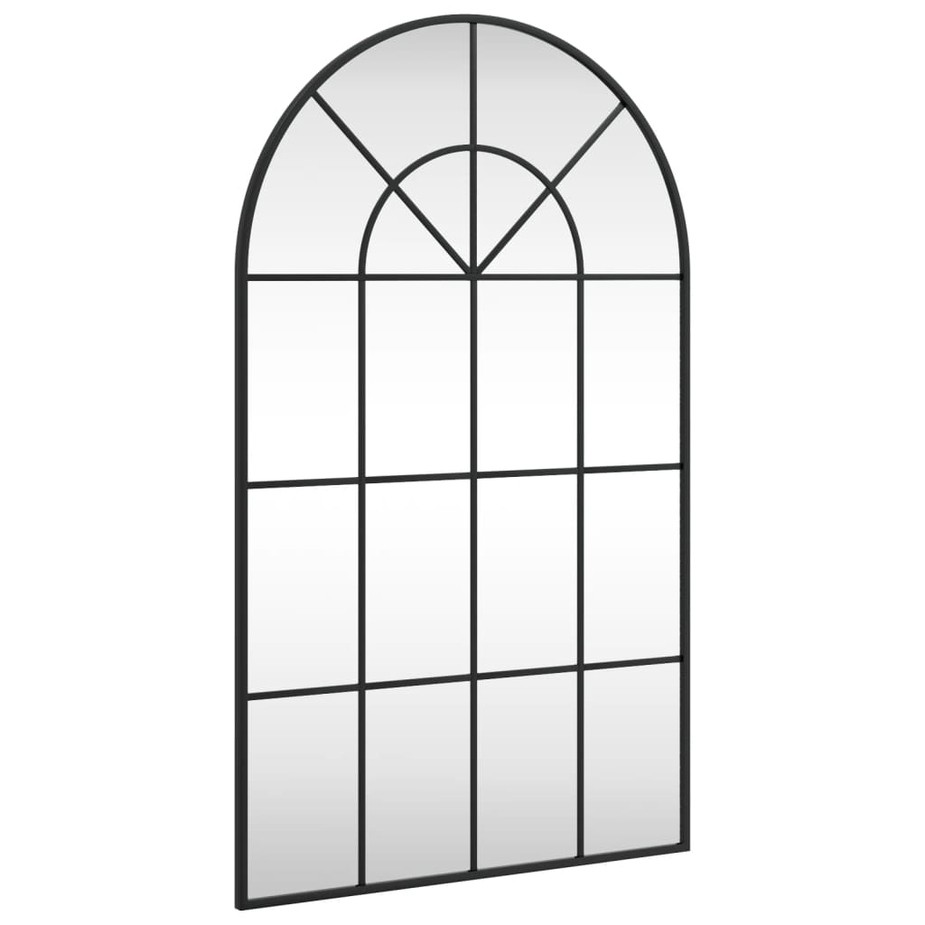 Wall Mirror Black 60X100 Cm Arch Iron Mirrors