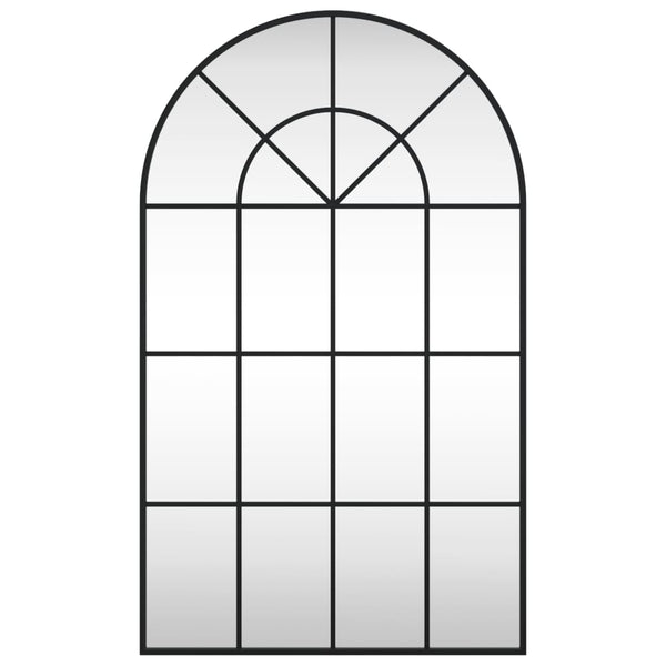 Wall Mirror Black 60X100 Cm Arch Iron Mirrors