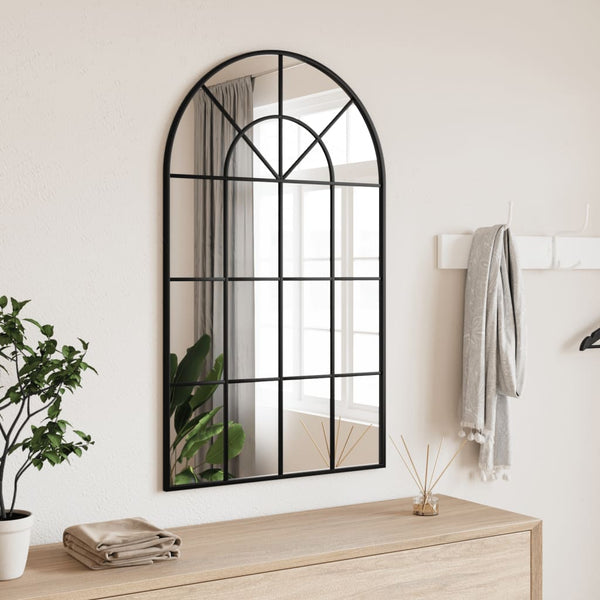 Wall Mirror Black 60X100 Cm Arch Iron Mirrors