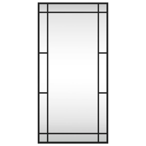 Wall Mirror Black 40X80 Cm Rectangle Iron Mirrors