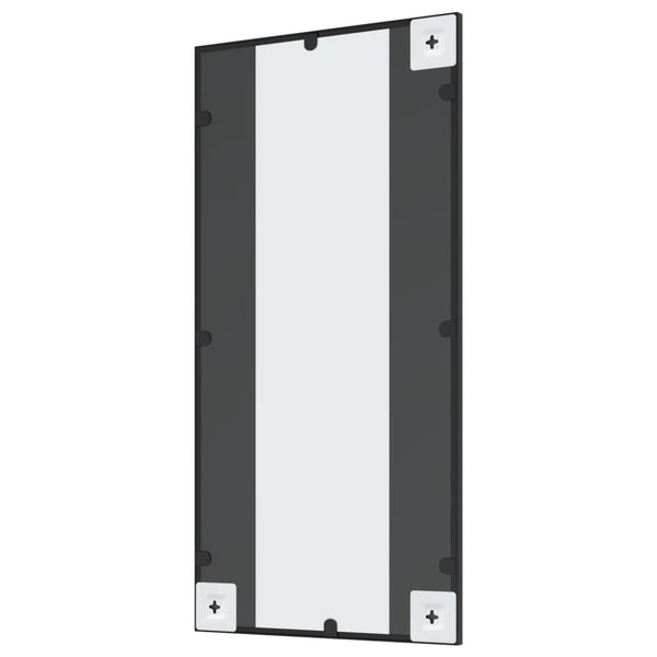 Wall Mirror Black 40X80 Cm Rectangle Iron Mirrors