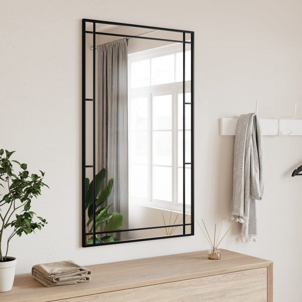 Wall Mirror Black 60X100 Cm Rectangle Iron Mirrors