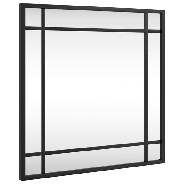 Wall Mirror Black 40X40 Cm Square Iron Mirrors