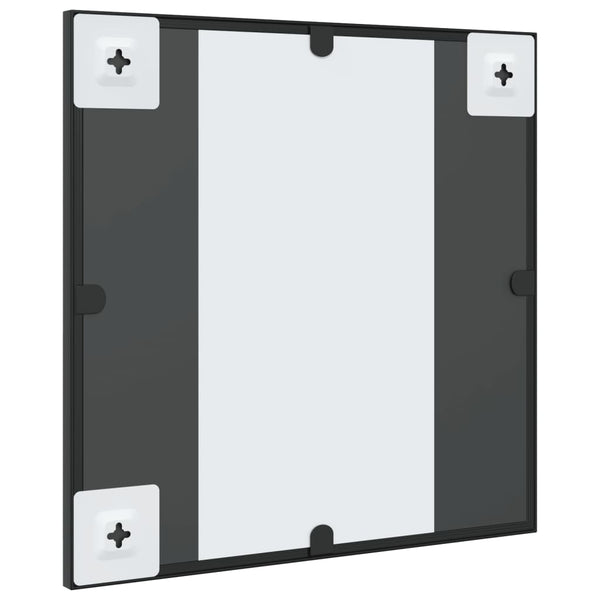 Wall Mirror Black 40X40 Cm Square Iron Mirrors