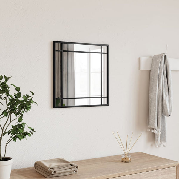 Wall Mirror Black 40X40 Cm Square Iron Mirrors