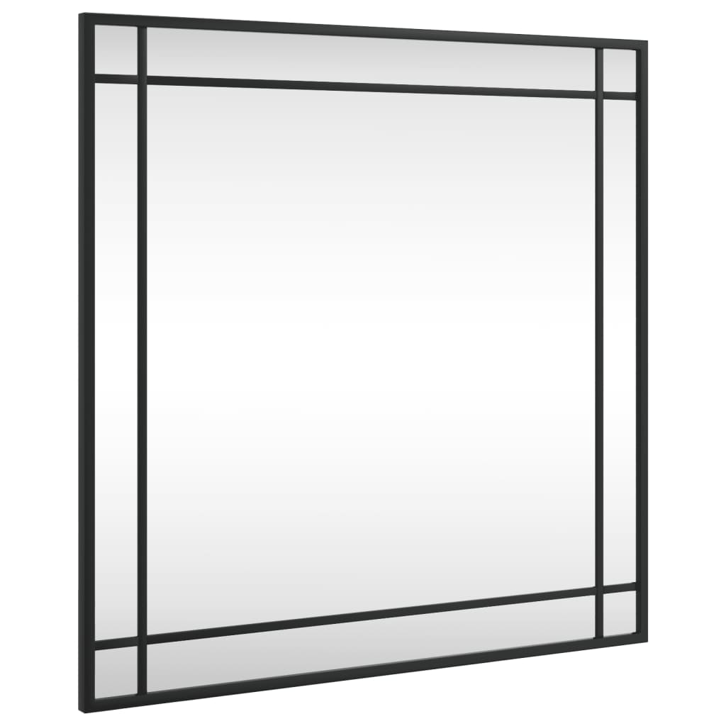 Wall Mirror Black 60X60 Cm Square Iron Mirrors