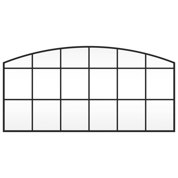 Wall Mirror Black 100X50 Cm Arch Iron Mirrors
