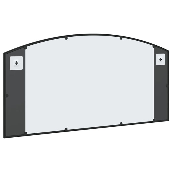 Wall Mirror Black 100X50 Cm Arch Iron Mirrors
