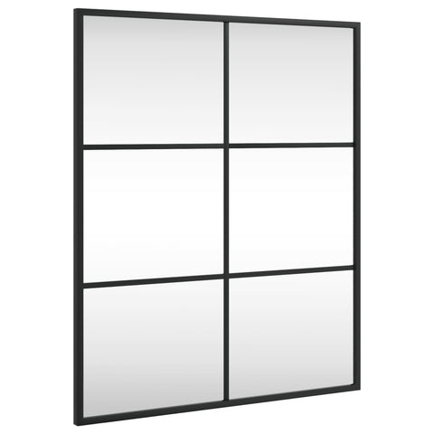 Wall Mirror Black 50X60 Cm Rectangle Iron Mirrors