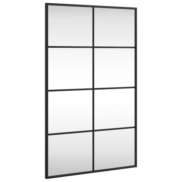 Wall Mirror Black 50X80 Cm Rectangle Iron Mirrors
