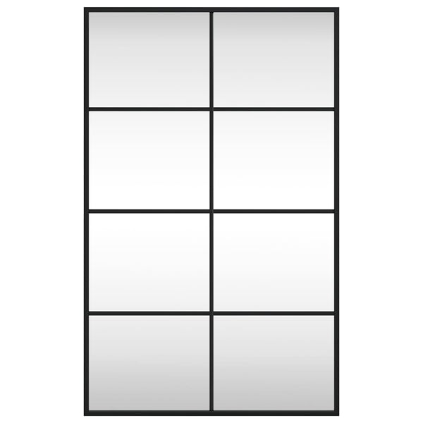 Wall Mirror Black 50X80 Cm Rectangle Iron Mirrors