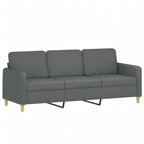 3 Seater Sofa Dark Grey Fabric 180 Cm Sofas Armchairs & Couches