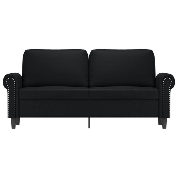 2 Seater Sofa Black 140 Cm Faux Leather Sofas Armchairs & Couches